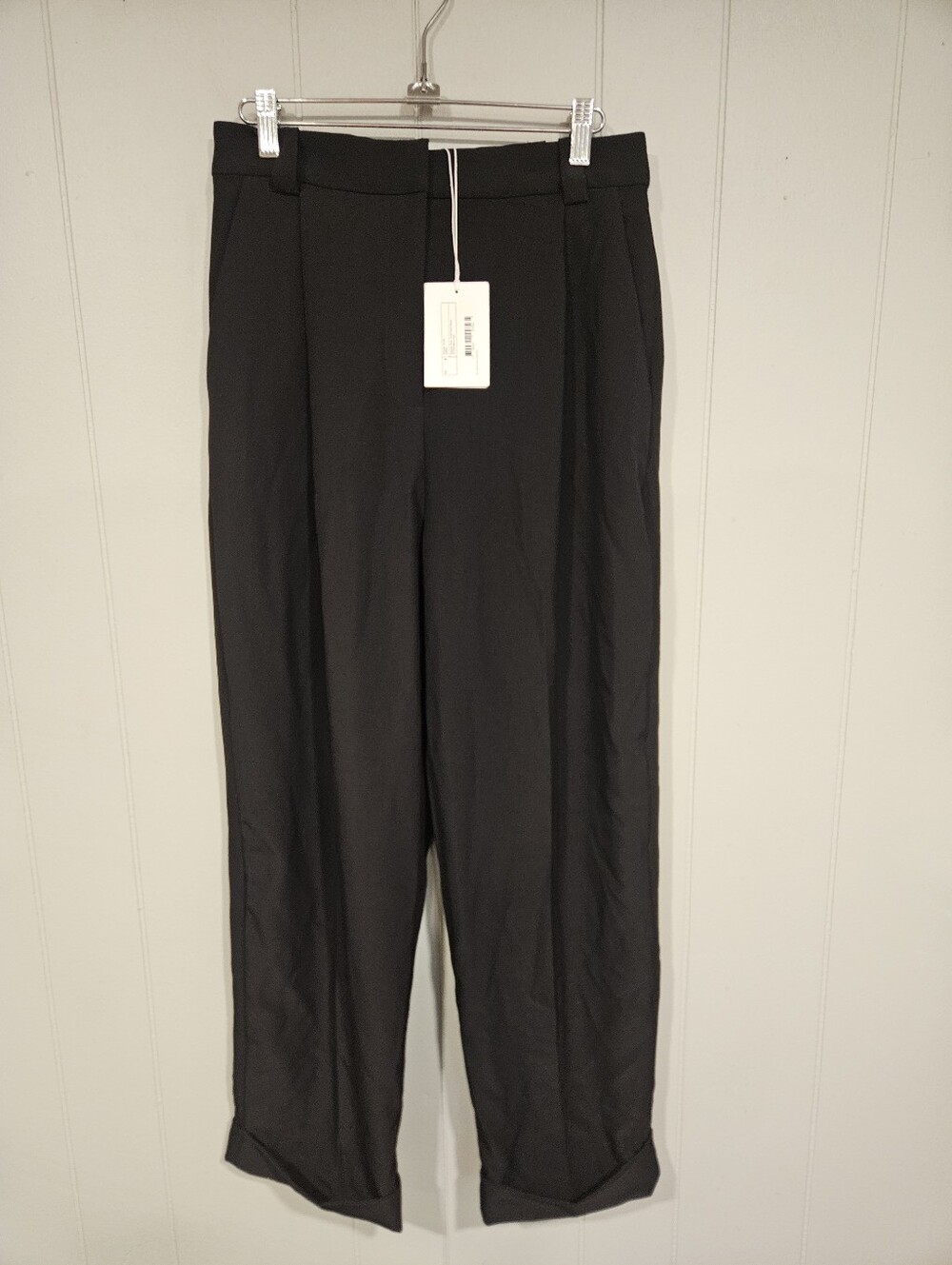 Stockholm Atelier & Other Stories Women's Size 6 Cuffed Black Dress Pants NWT